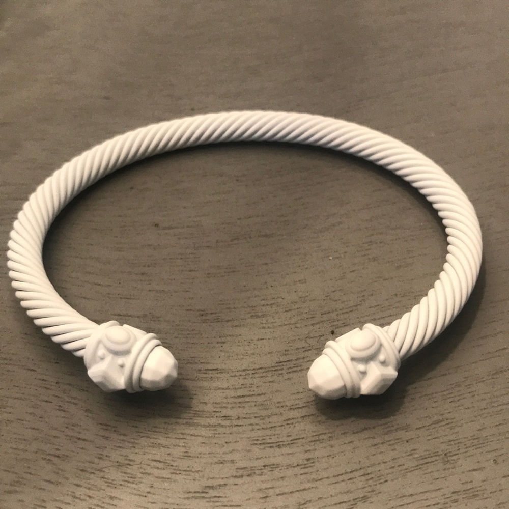 DAVID YURMAN aluminum cable bracelet in white